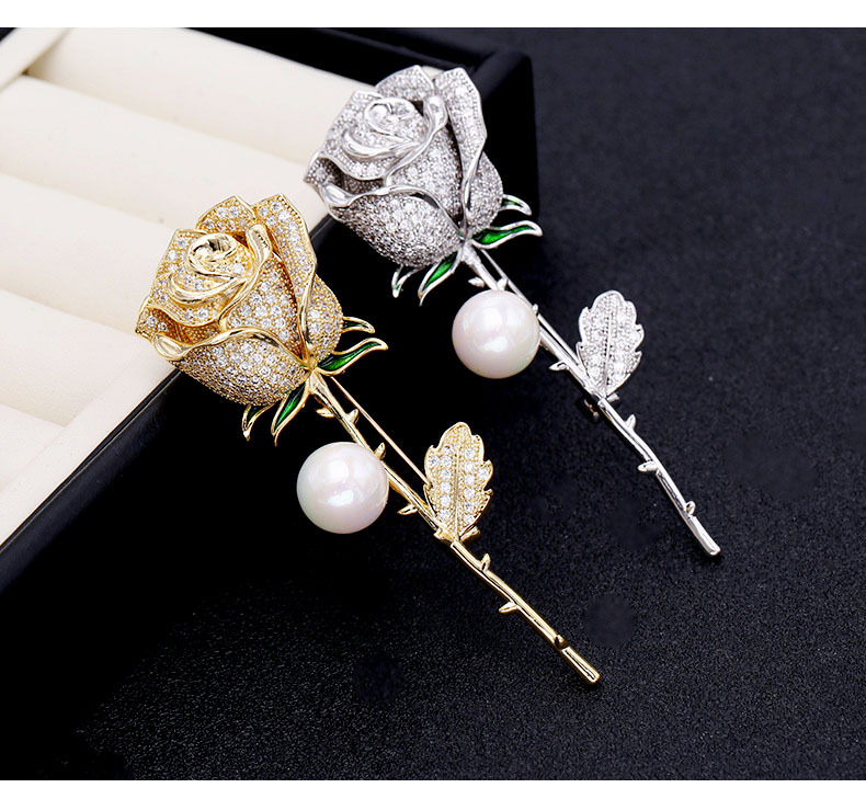 Coréenne Socialite Rose Broche Boutonnière Chandail Accessoires Broche Manteau Cardigan Ornement Usine En Gros display picture 3