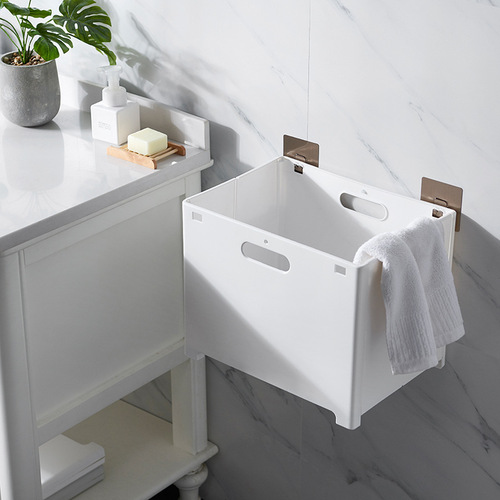 Dirty clothes basket folding home floor-mounted wall-mounted dirty clothes storage basket bathroom multi-functional dirty clothes basket