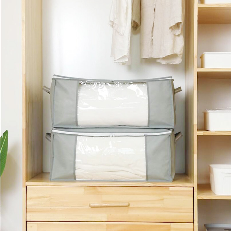 quilt with cotton wadding Storage bag thickening Non-woven fabric waterproof clothes Finishing Bag household travel Clothing quilt Storage doggy bag