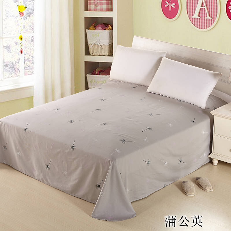 厂家高密度简约全棉印花床单 床罩 纯棉斜纹单件多种规格一件代发|ms