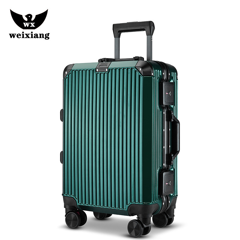 Luggage manufacturers 20 inch groove aluminum frame luggage case luggage case women's suitcase universal wheel boarding gift password box Luggage manufacturers 20 inch groove aluminum frame luggage case luggage case women's suitcase universal wheel boarding gift password box