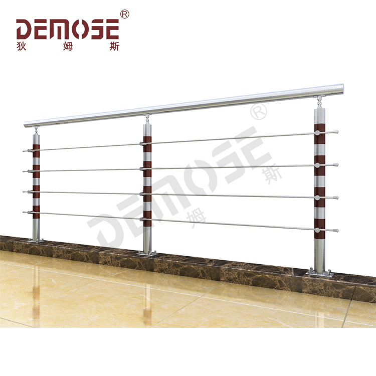 阳台拉丝护栏次正装栏杆 不锈钢楼梯钢木立柱护栏 室内护栏