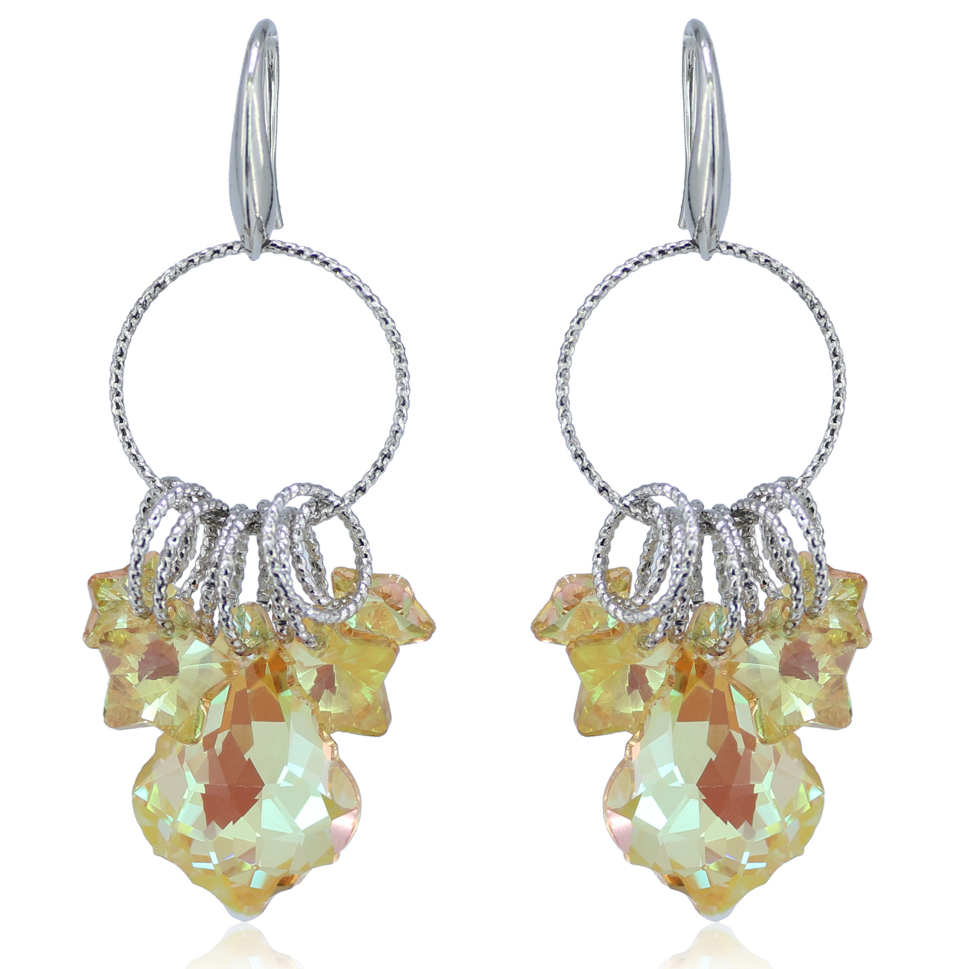 Factory round twist earrings Schwaro element crystal earrings shine
