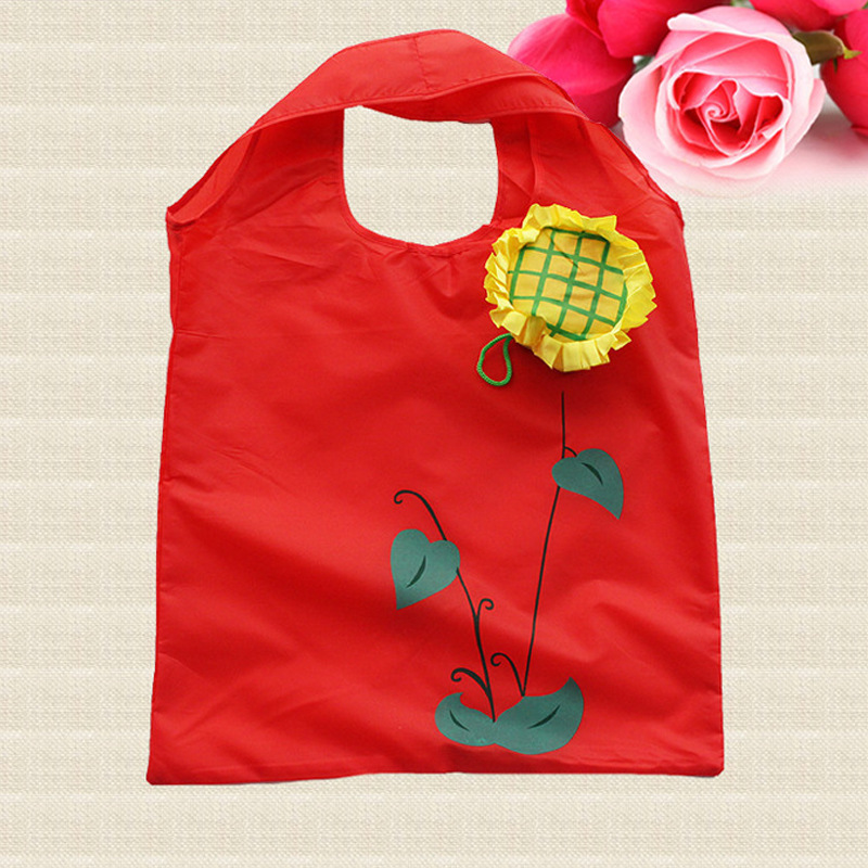 太阳花购物袋 创意袋 广告袋订制 印制logo 190T 折叠手提袋