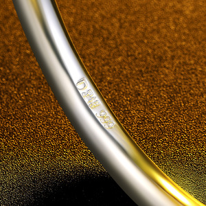 s999足银手镯女实心光面镯子推拉调节银镯年轻送女友妈妈生日礼物