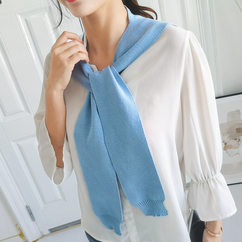 针织小披肩东大门空调披肩袖子搭肩假领绑带系带假领子