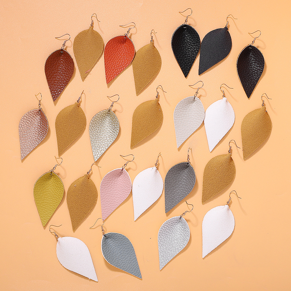 Leather Leaf Earrings Are Uniquely Simple display picture 2