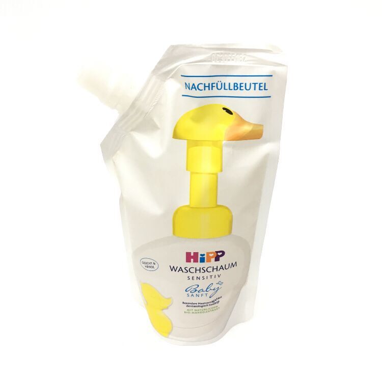 德国Hipp喜宝洗手液小鸭子免敏婴儿童泡泡洗手洗脸液250ml 补偿液|ru