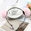 Star Star Trendy Korean Edition Rabbit Plush Double Mao Ball Board Cute Creative Creative Head buckle supply e -commerce