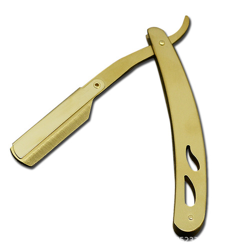 Barber shop old-fashioned razor golden razor manual men's hairdressing razor special razor hand shaving razor