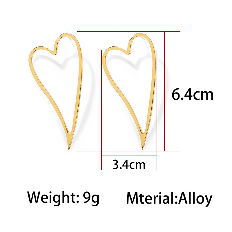 Korean Simple Heart-shape Earrings Set display picture 1