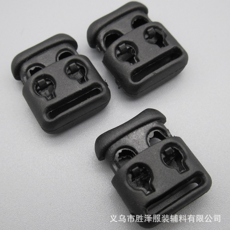 供应ABS塑料弹簧扣 三孔可穿织带弹簧扣 冲锋衣尼龙绳扣-阿里巴巴