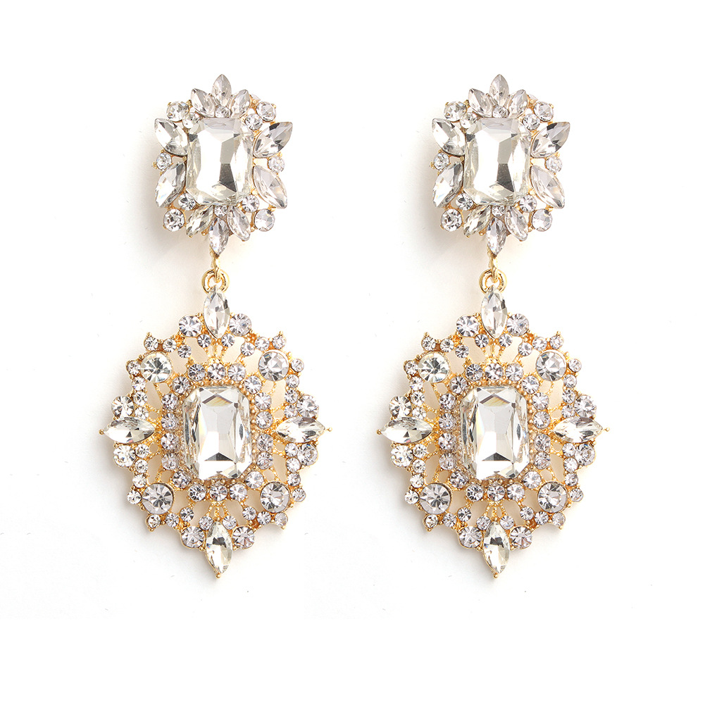 Europe And America Creative Exaggerated Earrings  Popular Alloy Jeweled Earrings Ins Style Earrings Factory Direct Sales Earrings display picture 3