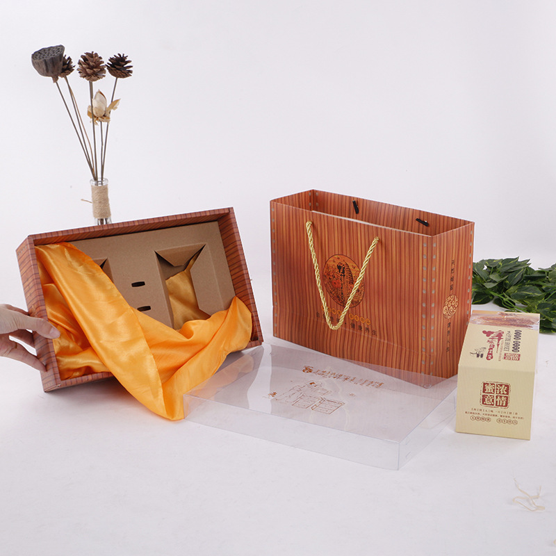 厂家批发2斤装蜂蜜盒现货烫金透明天地盖礼盒硬纸板食品包装盒