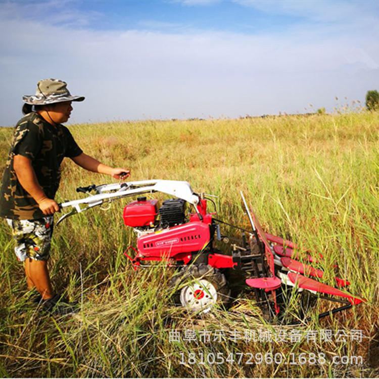 供应铺放整齐操作简单自走牧草水稻收割机辣椒大豆割晒机型号