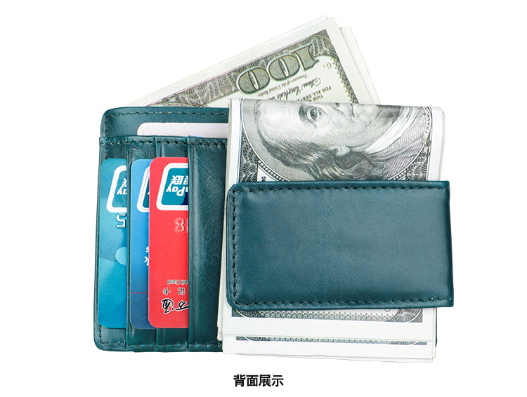 Factory Direct Sales Wholesale Vintage Men's Beauty Money Clip Rfid Card Holder Card Case   New display picture 6