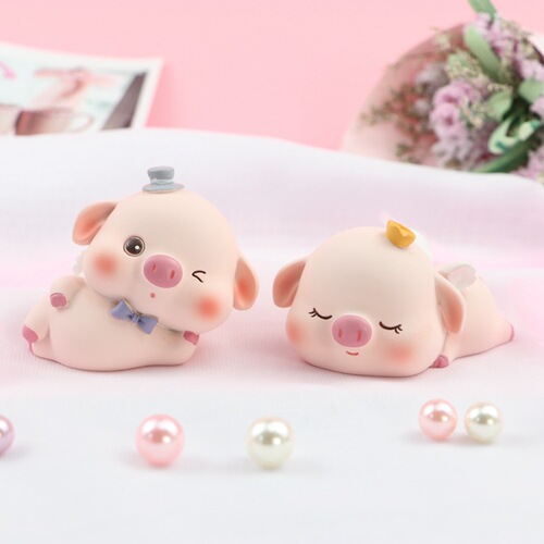 nis style creative cute pet pig baking cake decorations birthday gifts car interior decoration ornaments