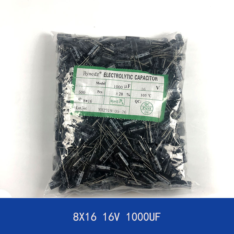 直插铝电解电容 8X16 16V 1000UF 充电器 电源电容 8*16mm