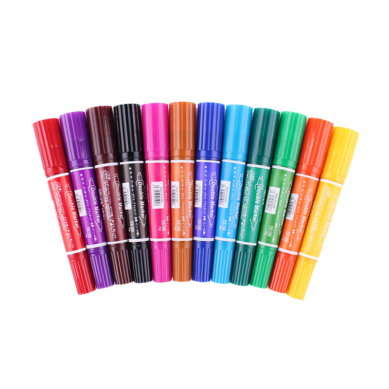 1 marcador de doble cabeza pintado a mano traje de diseño estudiante pluma de acuarela traje de tinta alcohólica pintura pincel de pluma de color