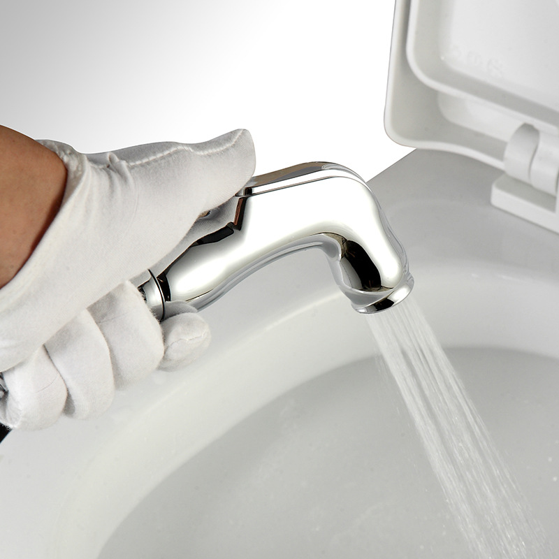 Bedroom spray gun plastic ABS electroplating spray gun hose set bathroom toilet companion universal flusher