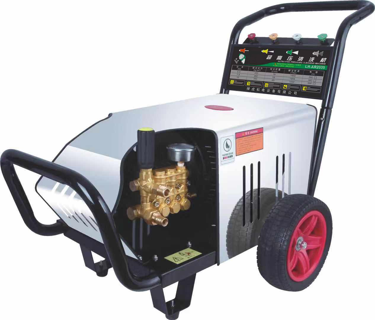 绿虎工业级除锈根雕去牛皮鲜高压清洗机除油