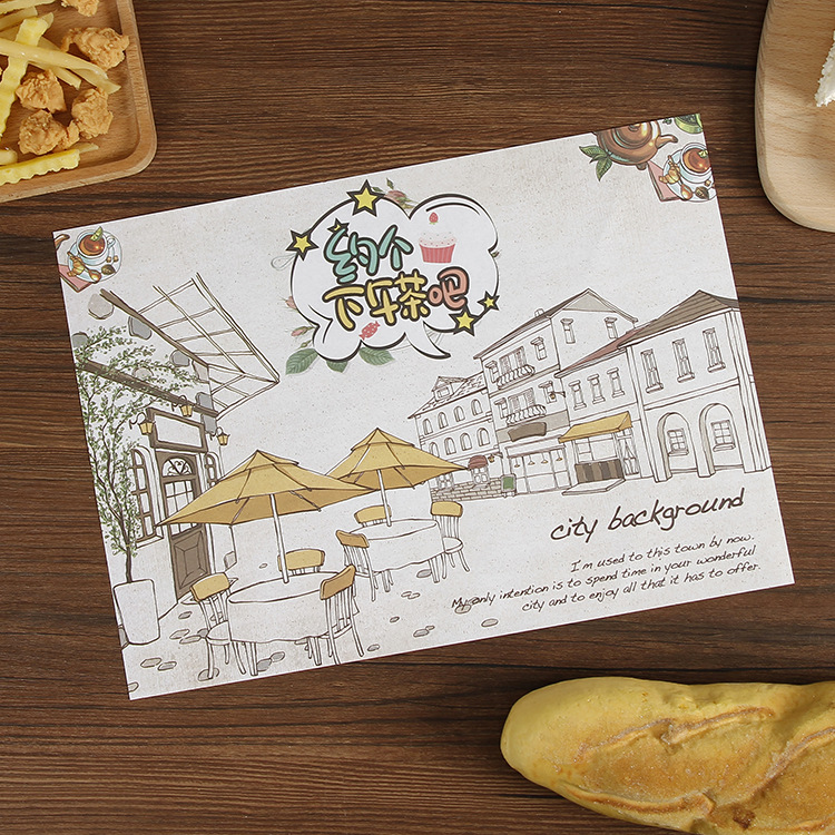 Platter paper, hamburger paper, bread paper, oil-absorbent paper, sandwich wrap paper, baking tray mat paper, food grease separator paper