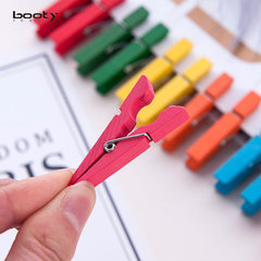 Wooden Cartoon Colorful Wooden Photo Clips Simple and Practical Small Clips Home Decorative Crafts