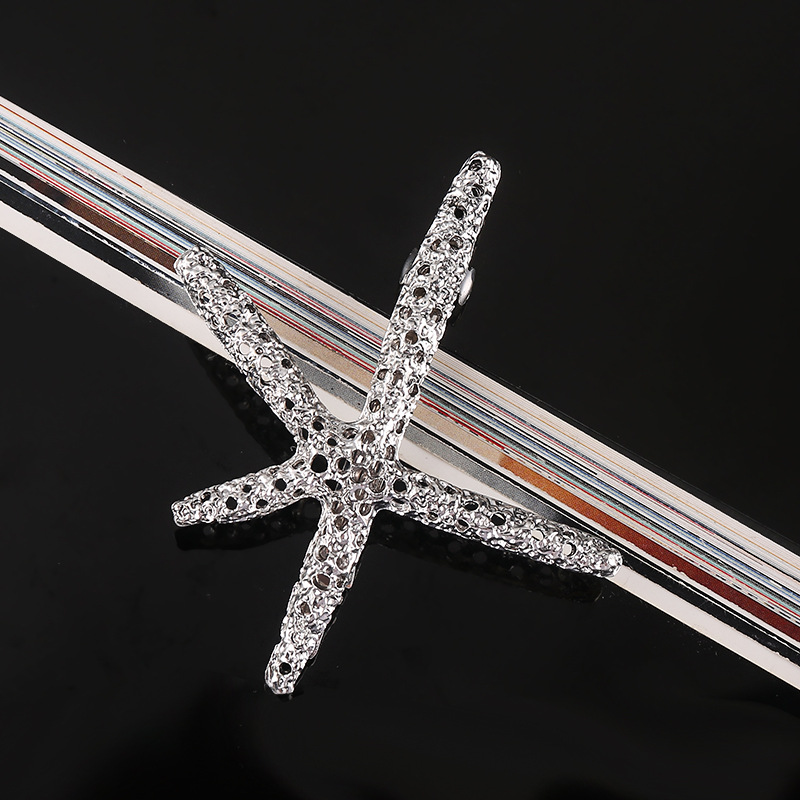 Women's Casual Marine Style Starfish Shell Alloy Inlay Rhinestones Pearl Hair Clip display picture 7