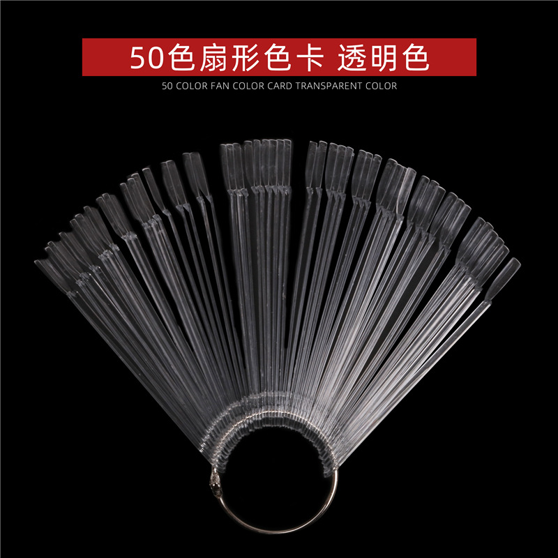 Tarjeta de color de esmalte de uñas transfronteriza tarjeta de color de bambú de disco de girasol en forma de abanico tarjeta de color de práctica de uñas al por mayor