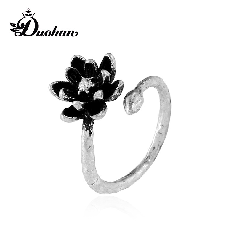 Simple Fashion Flower Adjustable Ring display picture 3