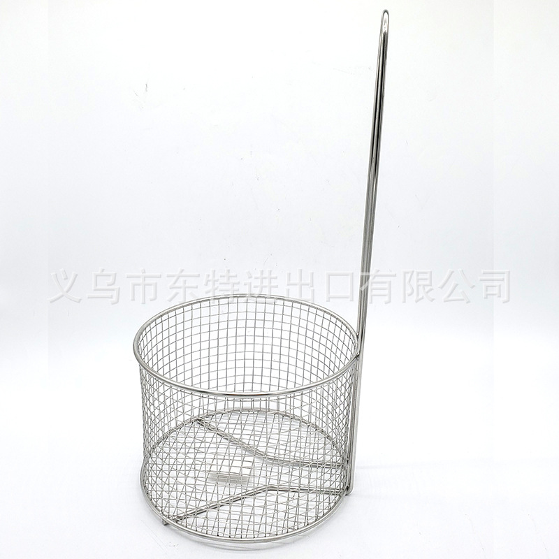 Factory direct sales of stainless steel oil-frying baskets, American fast food, French fries, fried chicken, oil-draining spatula, hamburger oil-draining baskets detail image 9