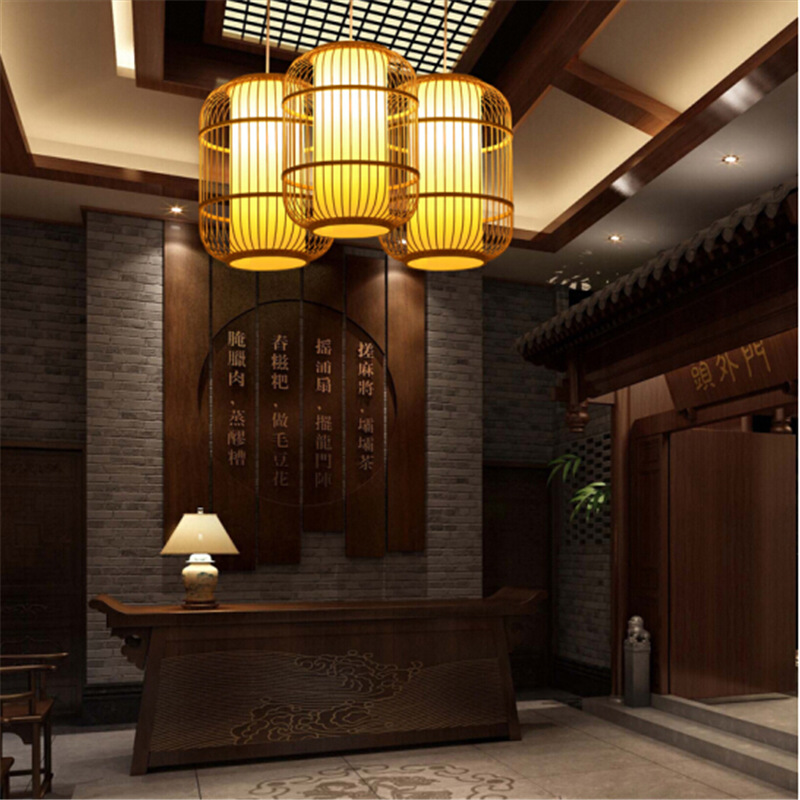 厄瓜多尔仿古日式手工编织工程竹艺吊灯中式灯笼吊灯饭店餐厅竹灯-阿里巴巴
