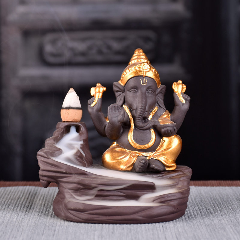 Purple incense Middle East Cross border Incense burner new pattern India incensory Thailand style ceramics Backflow Incense burner wholesale