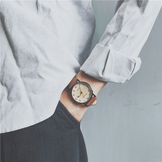Orologio da ragazzo con quadrante digitale alla moda, studente di scuola media maschile, versione coreana, tendenza minimalista_voghion.com