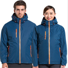 廠家批發 戶外沖鋒衣加厚反光兩件套滑雪服保暖沖鋒衣印logo