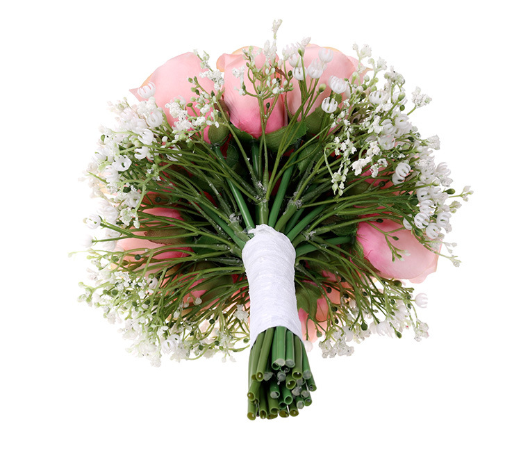New realistic bride's hand bouquet, creative rose bouquet, wedding bride's forest-style hand bouquet, wholesale of wedding supplies detail image 12