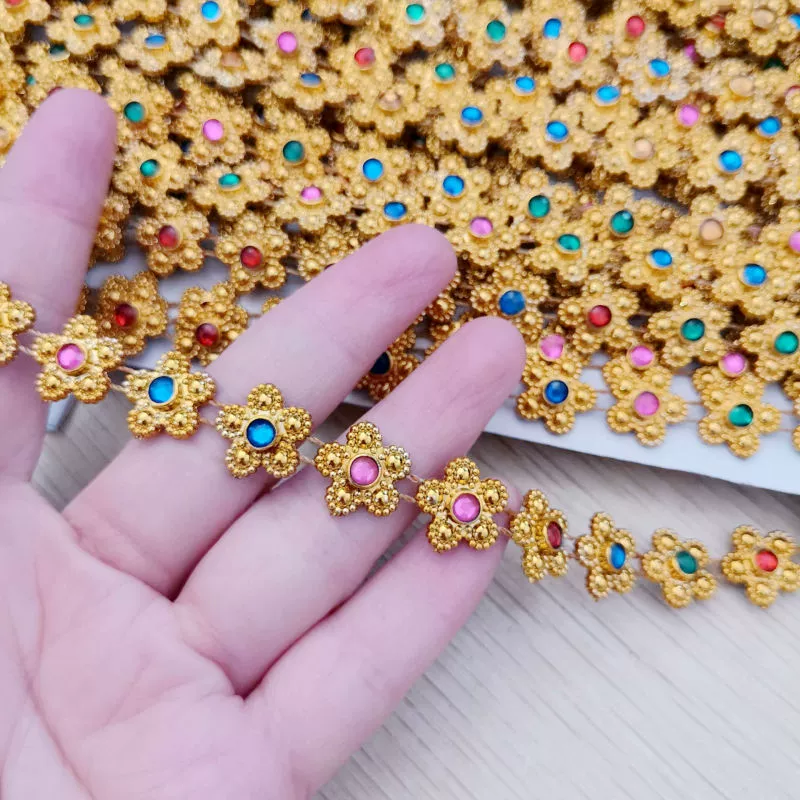 Plastic acrylic chain, silver hair accessory, 1cm, gold and silver