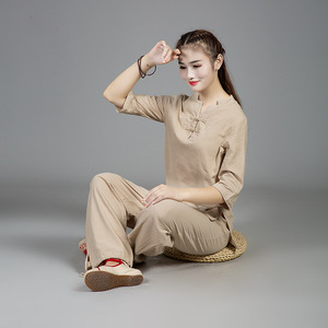 tai chi clothing kung fu uniforms Cotton hemp yoga clothes meditation and tea ceremony clothes
