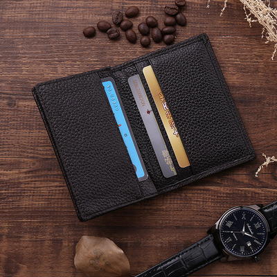 新款真皮卡包男士短款大容量商务名片盒女士名片夹证件包厂家直销|ms