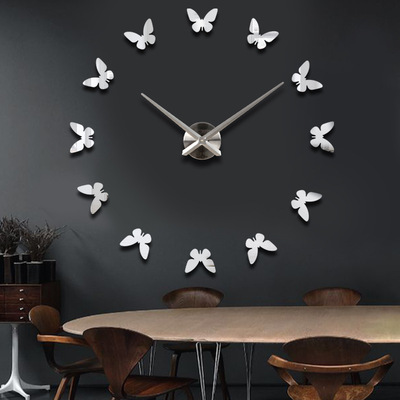 客厅挂钟大尺寸3D镜面创意钟家居装饰墙壁时钟 DIY wall clock钟