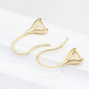 DIY earrings accessories pure copper plating 14K real gold melon seed buckle ear hook Korean handmade earrings material accessories