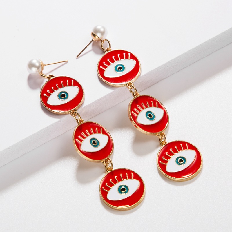 Earrings New Gold-plated Demon Eye Earrings Fashion Punk Wind Earrings For Women display picture 4