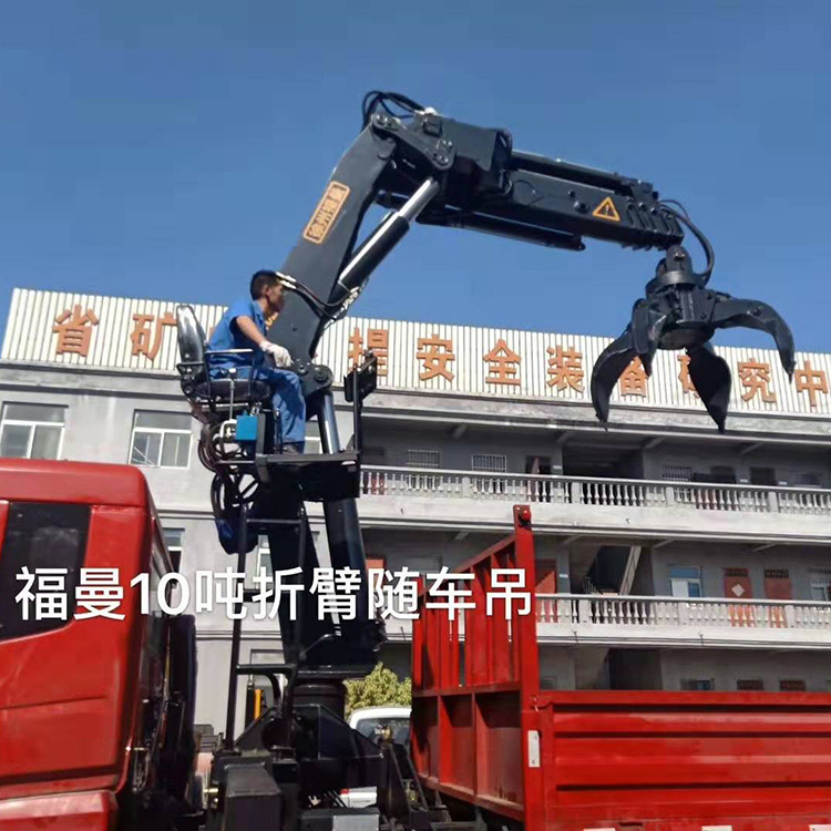 东风国五抓木机随车吊 多功能抓废铁折叠臂吊机 抓钢机抓垃圾吊车