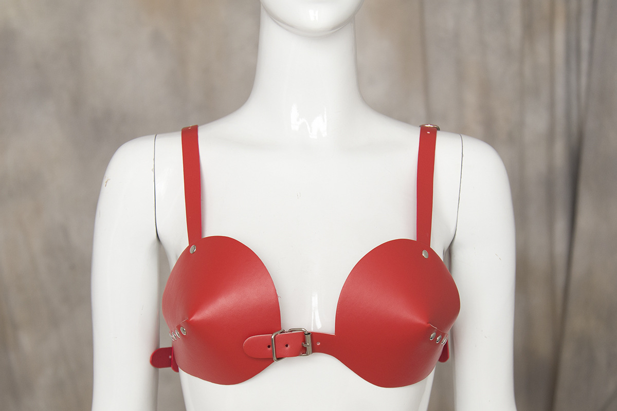 S tienda de fábrica al por mayor lencería sexy de cuero Queen Top sujetador de cuero ropa de rendimiento Cosplay