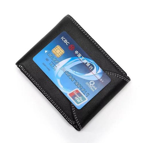 Factory New Short Genuine Leather Wallet Calfskin Men's Money Clip Bulk Wholesale Driver's License Leather Case Men's Genuine Leather Card Holder