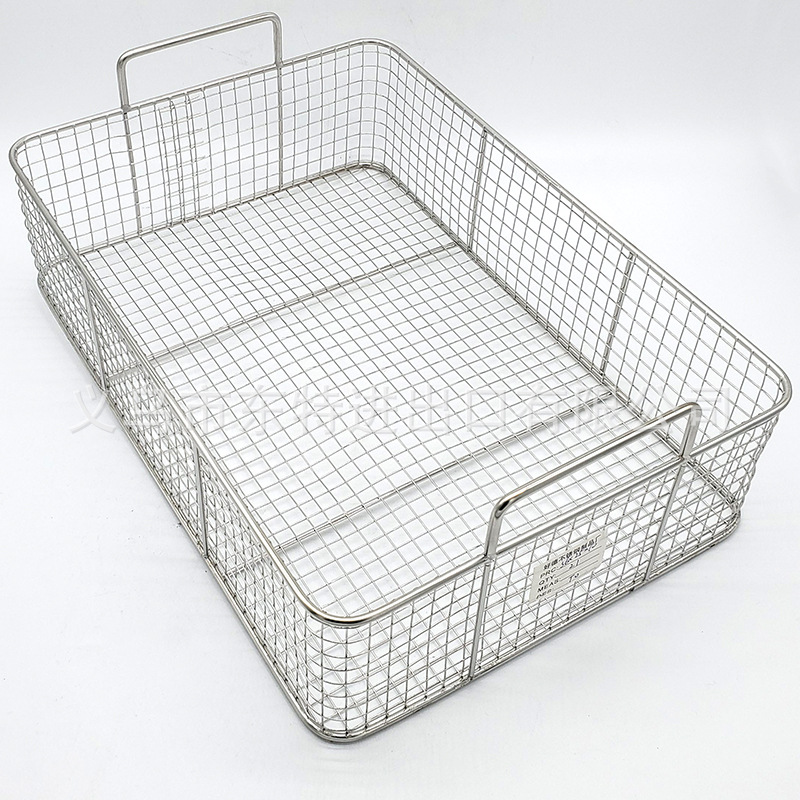Factory direct sales of stainless steel oil-frying baskets, American fast food, French fries, fried chicken, oil-draining spatula, hamburger oil-draining baskets detail image 5