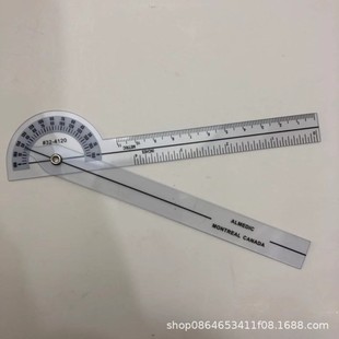 Angle ruler finger angle ruler fan-shaped angle ruler degree double-piece ruler pointer angle ruler PVC ruler