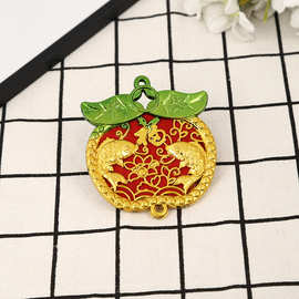 春节婚庆饰品配件创意电镀金色苹果工艺品车用室内装饰礼品家居