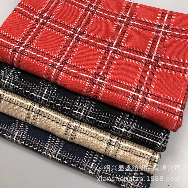 TC色织格子布 磨毛格子衬衫面料 秋冬时尚裤子裙子面料 现货批发