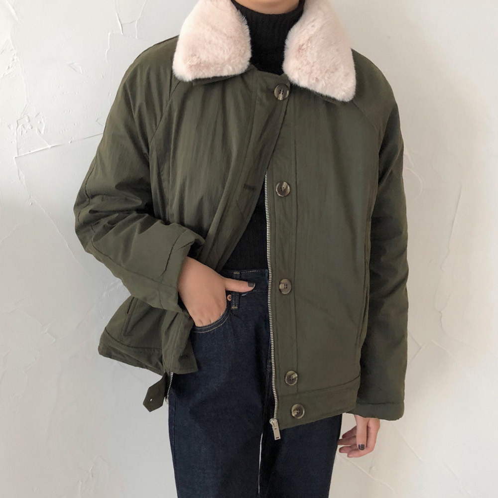 2019 winter new pattern Women's wear Fur collar Long sleeve cotton-padded clothes Lapel Easy Cotton source Manufactor Source of goods